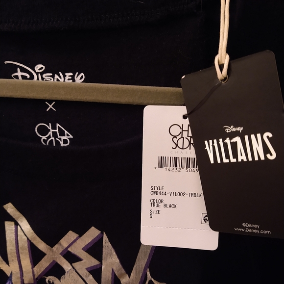 NEW Disney Villains Ursula Black Knit Cropped Drop Shoulder Sweater Top Small - Picture 4 of 7